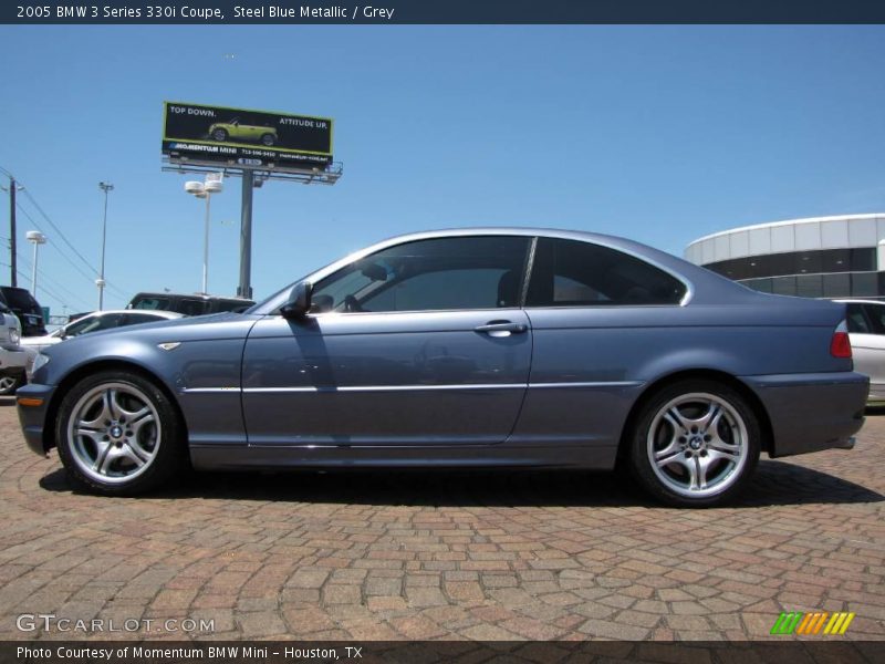 Steel Blue Metallic / Grey 2005 BMW 3 Series 330i Coupe