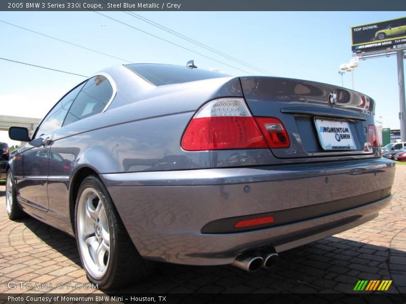 Steel Blue Metallic / Grey 2005 BMW 3 Series 330i Coupe