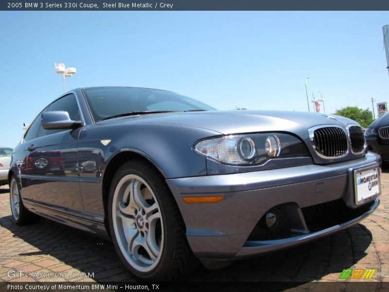 Steel Blue Metallic / Grey 2005 BMW 3 Series 330i Coupe