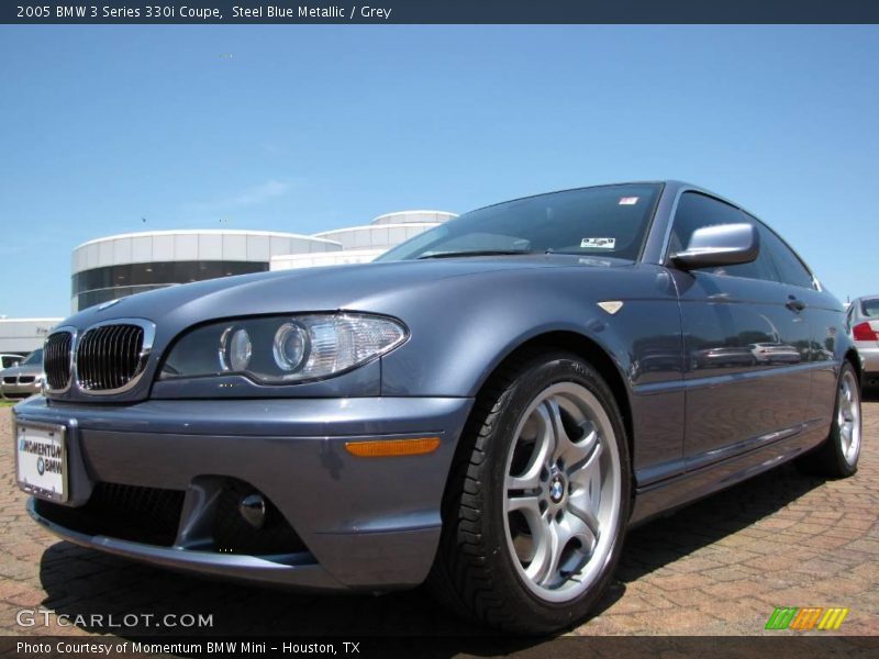 Steel Blue Metallic / Grey 2005 BMW 3 Series 330i Coupe