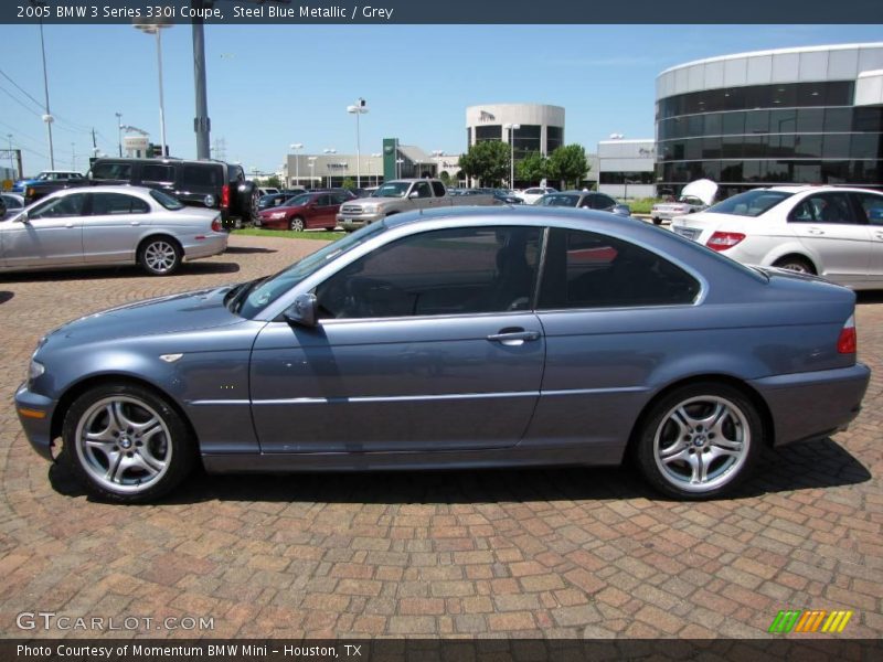 Steel Blue Metallic / Grey 2005 BMW 3 Series 330i Coupe