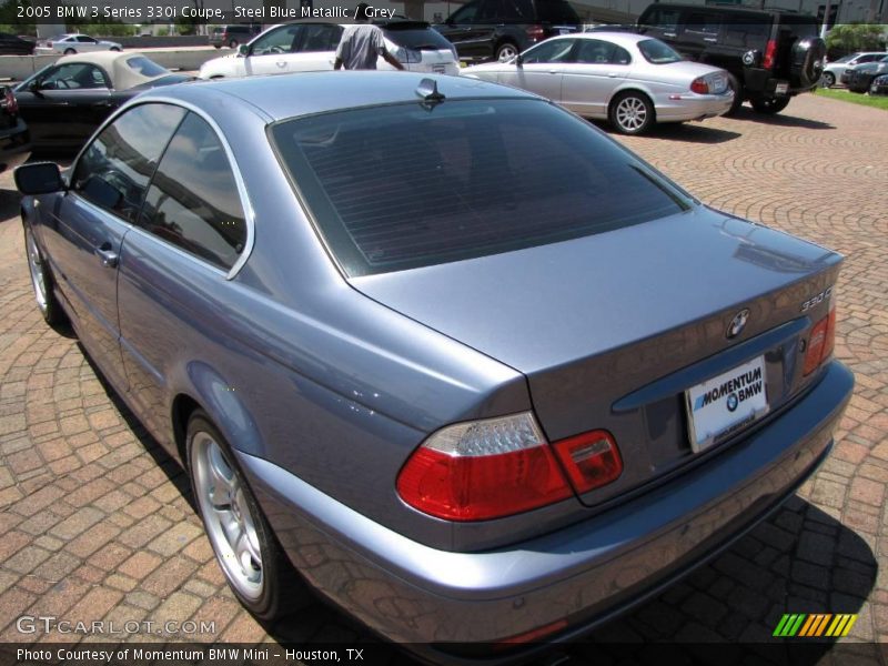 Steel Blue Metallic / Grey 2005 BMW 3 Series 330i Coupe