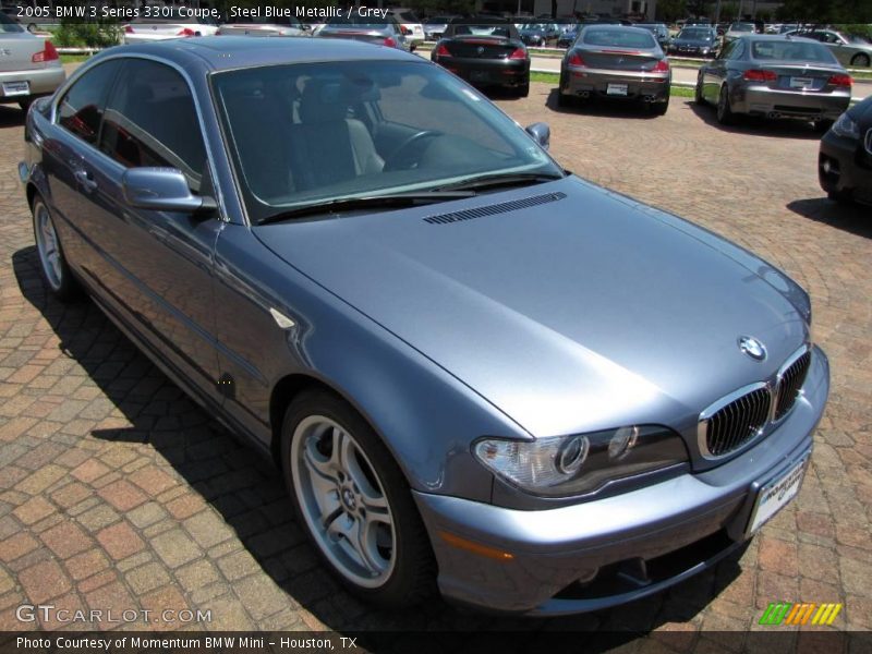 Steel Blue Metallic / Grey 2005 BMW 3 Series 330i Coupe