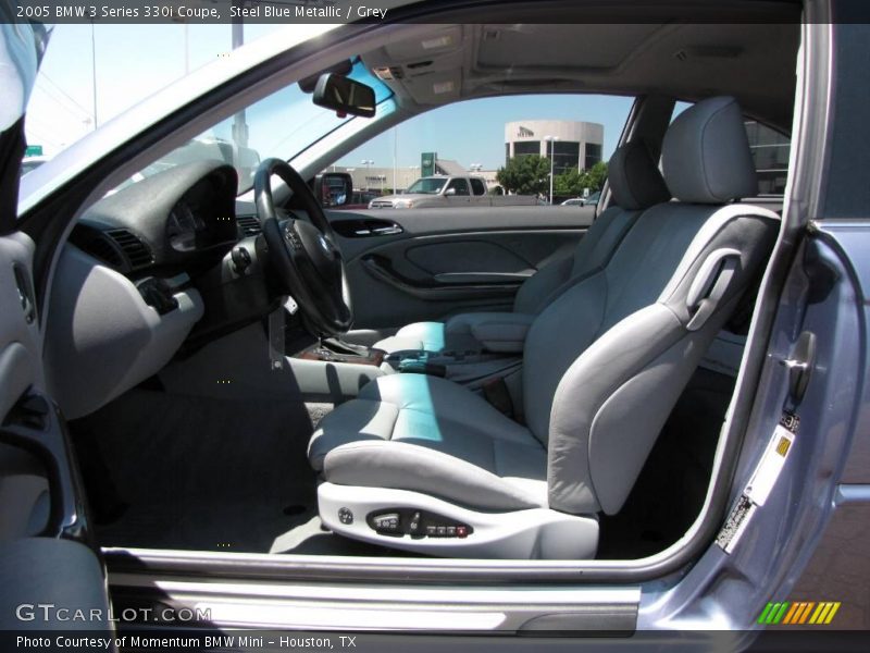 Steel Blue Metallic / Grey 2005 BMW 3 Series 330i Coupe