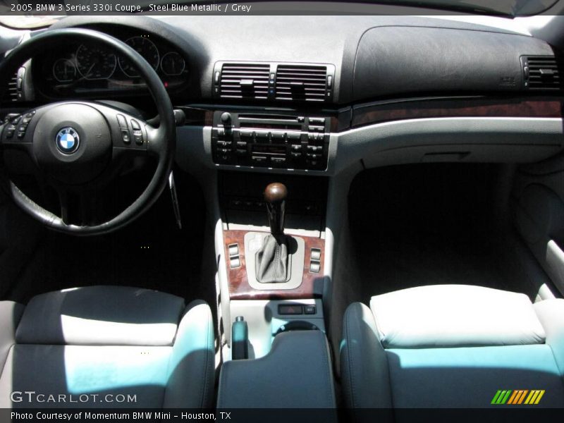 Steel Blue Metallic / Grey 2005 BMW 3 Series 330i Coupe