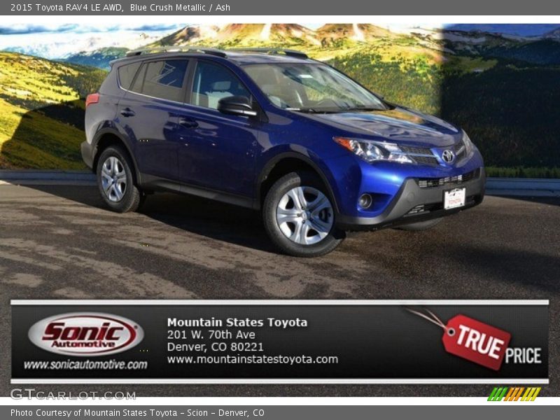 Blue Crush Metallic / Ash 2015 Toyota RAV4 LE AWD