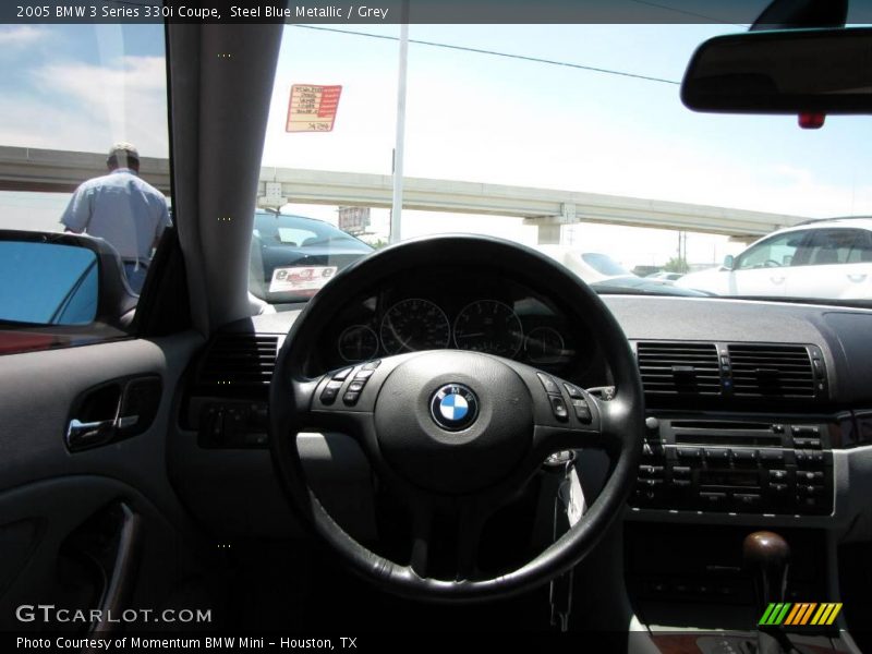 Steel Blue Metallic / Grey 2005 BMW 3 Series 330i Coupe