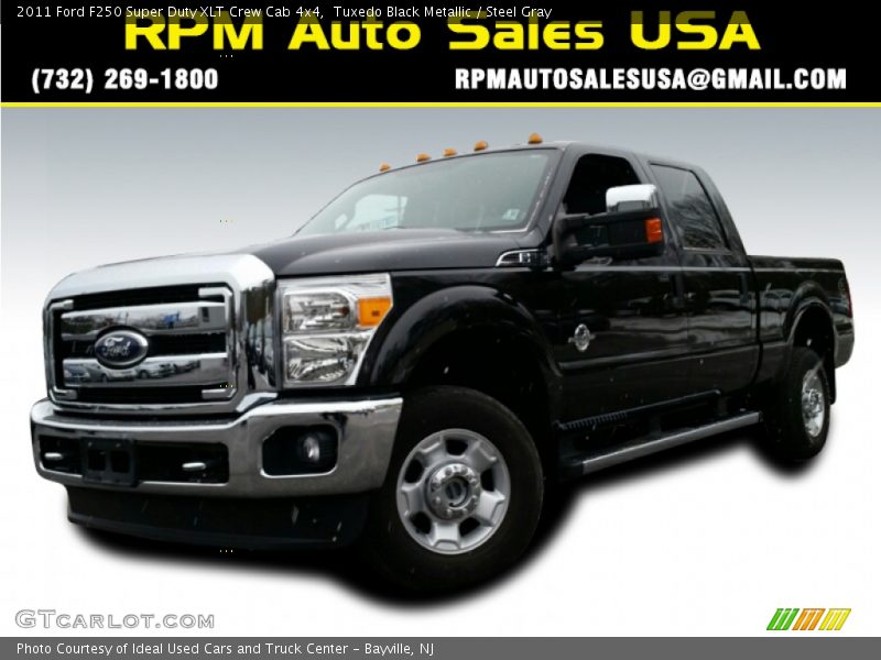 Tuxedo Black Metallic / Steel Gray 2011 Ford F250 Super Duty XLT Crew Cab 4x4