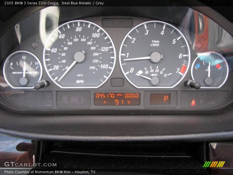 Steel Blue Metallic / Grey 2005 BMW 3 Series 330i Coupe