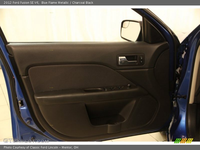 Blue Flame Metallic / Charcoal Black 2012 Ford Fusion SE V6