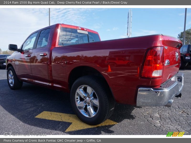 Deep Cherry Red Crystal Pearl / Black/Diesel Gray 2014 Ram 1500 Big Horn Quad Cab