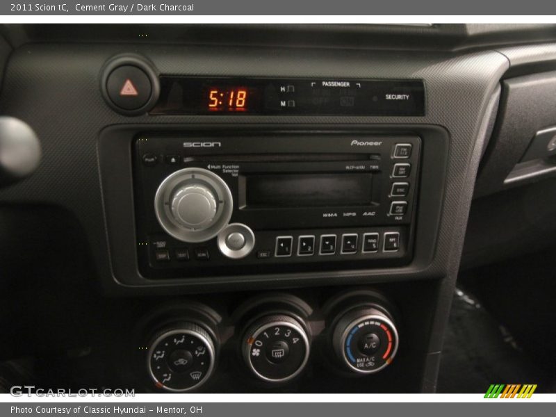Cement Gray / Dark Charcoal 2011 Scion tC