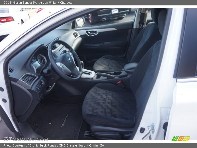 Aspen White / Charcoal 2013 Nissan Sentra SV