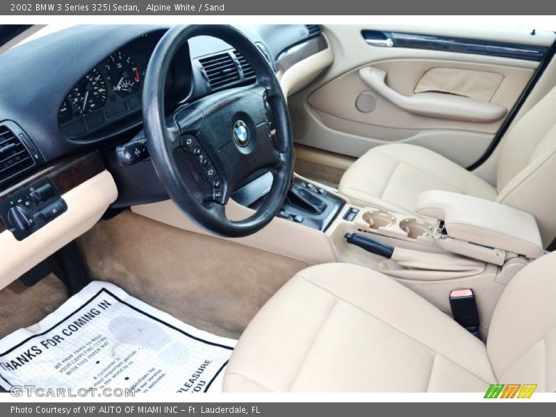 2002 3 Series 325i Sedan Sand Interior