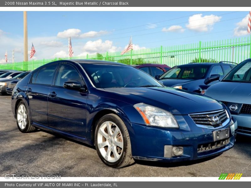 Majestic Blue Metallic / Charcoal Black 2008 Nissan Maxima 3.5 SL