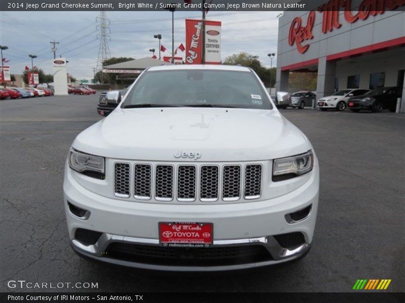 Bright White / Summit Grand Canyon Jeep Brown Natura Leather 2014 Jeep Grand Cherokee Summit
