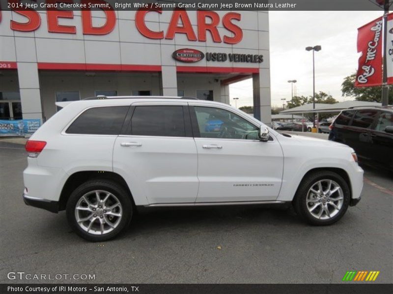 Bright White / Summit Grand Canyon Jeep Brown Natura Leather 2014 Jeep Grand Cherokee Summit