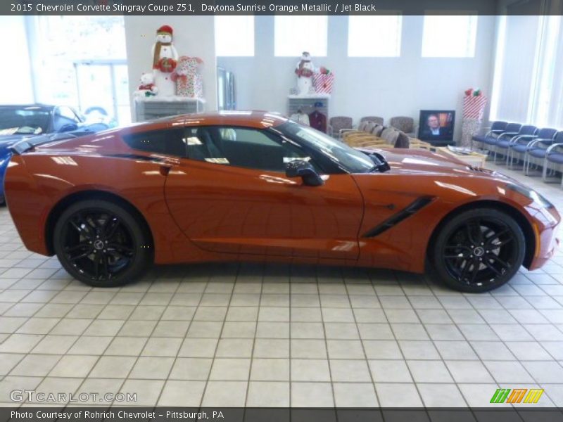Daytona Sunrise Orange Metallic / Jet Black 2015 Chevrolet Corvette Stingray Coupe Z51