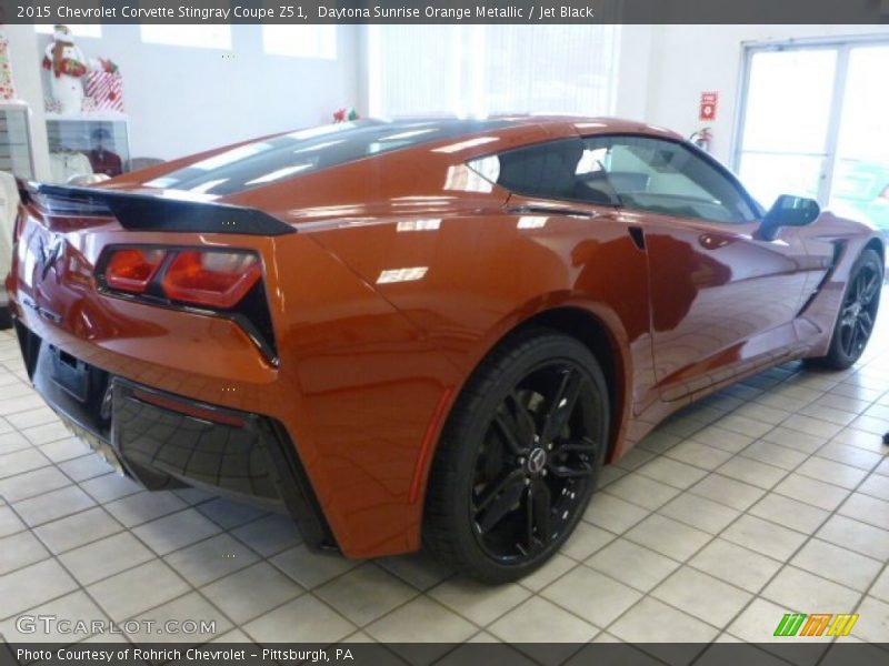 Daytona Sunrise Orange Metallic / Jet Black 2015 Chevrolet Corvette Stingray Coupe Z51