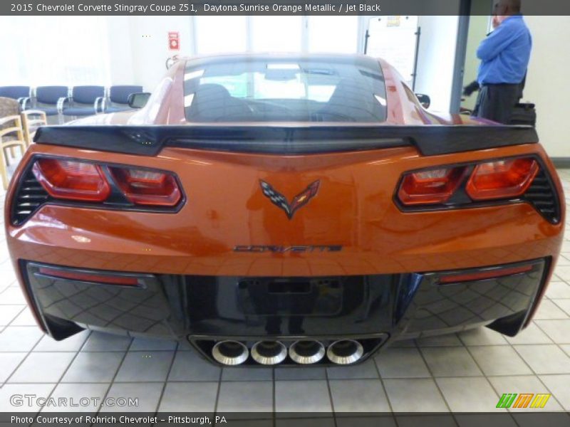 Daytona Sunrise Orange Metallic / Jet Black 2015 Chevrolet Corvette Stingray Coupe Z51