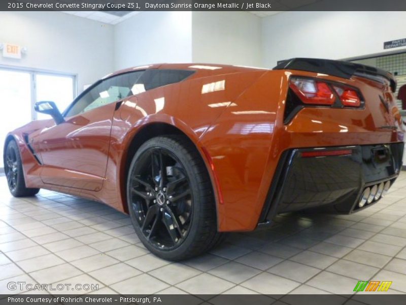Daytona Sunrise Orange Metallic / Jet Black 2015 Chevrolet Corvette Stingray Coupe Z51