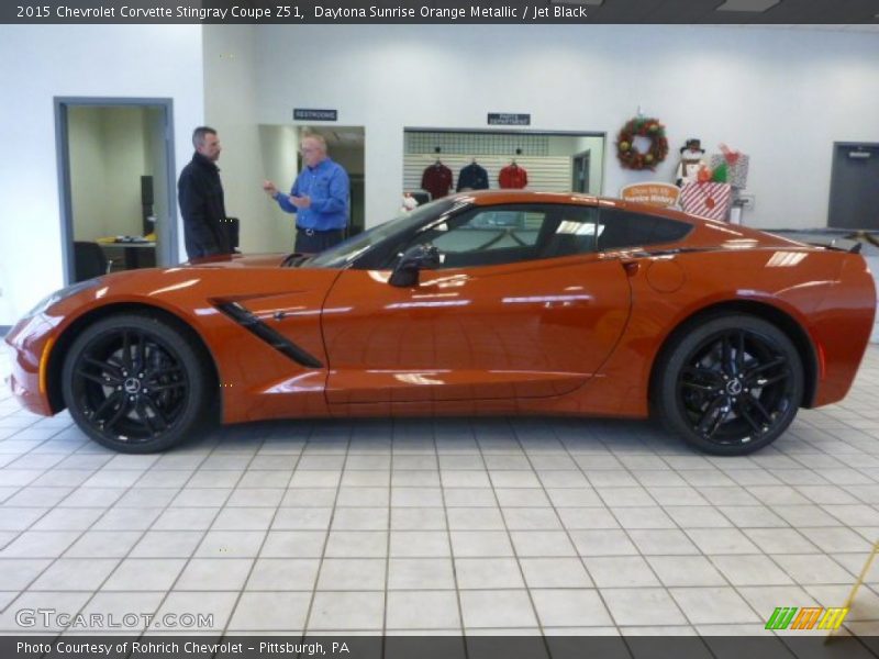 Daytona Sunrise Orange Metallic / Jet Black 2015 Chevrolet Corvette Stingray Coupe Z51