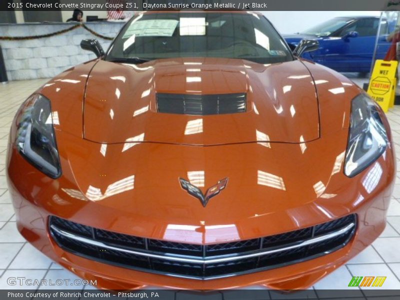 Daytona Sunrise Orange Metallic / Jet Black 2015 Chevrolet Corvette Stingray Coupe Z51
