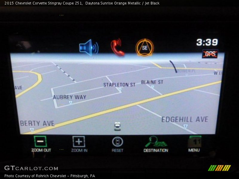 Daytona Sunrise Orange Metallic / Jet Black 2015 Chevrolet Corvette Stingray Coupe Z51