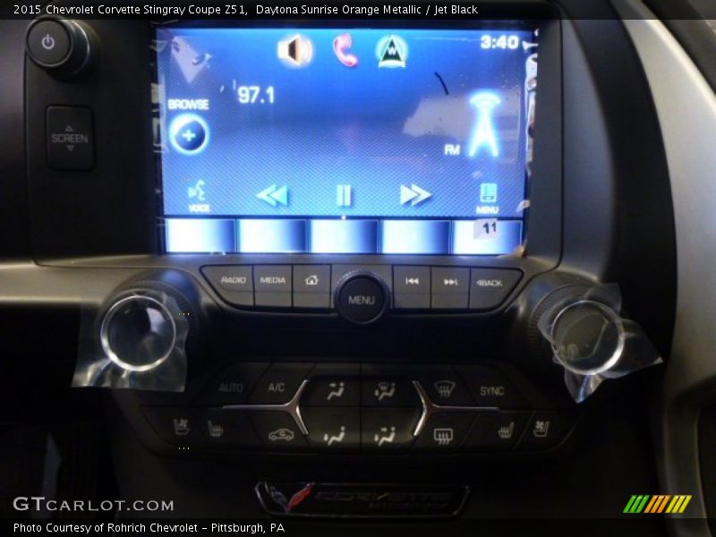 Daytona Sunrise Orange Metallic / Jet Black 2015 Chevrolet Corvette Stingray Coupe Z51