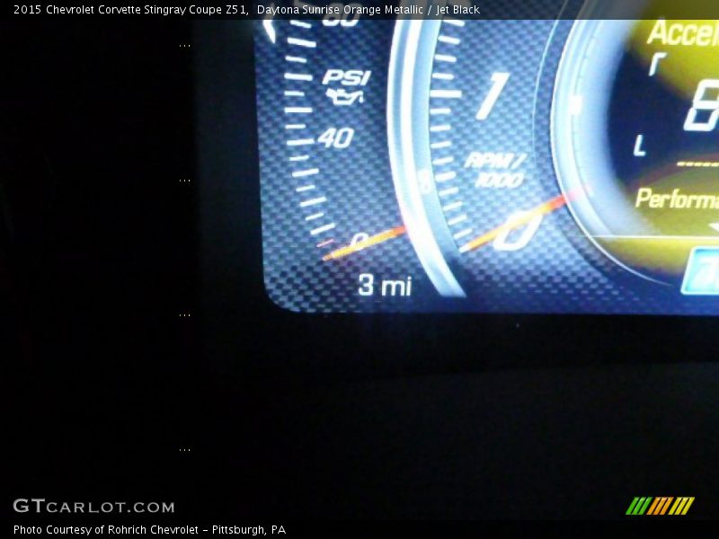 Daytona Sunrise Orange Metallic / Jet Black 2015 Chevrolet Corvette Stingray Coupe Z51