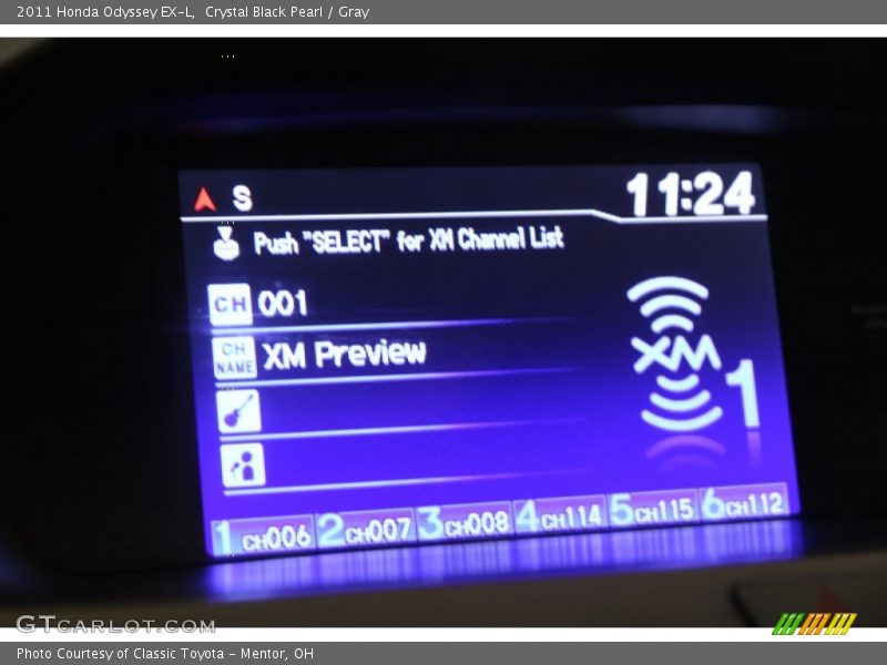 Crystal Black Pearl / Gray 2011 Honda Odyssey EX-L