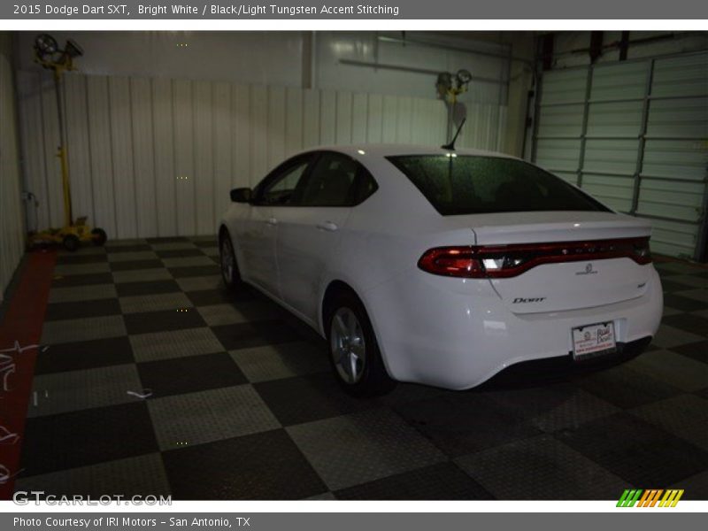 Bright White / Black/Light Tungsten Accent Stitching 2015 Dodge Dart SXT