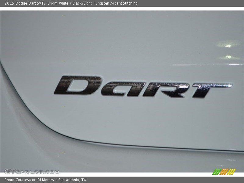 Bright White / Black/Light Tungsten Accent Stitching 2015 Dodge Dart SXT
