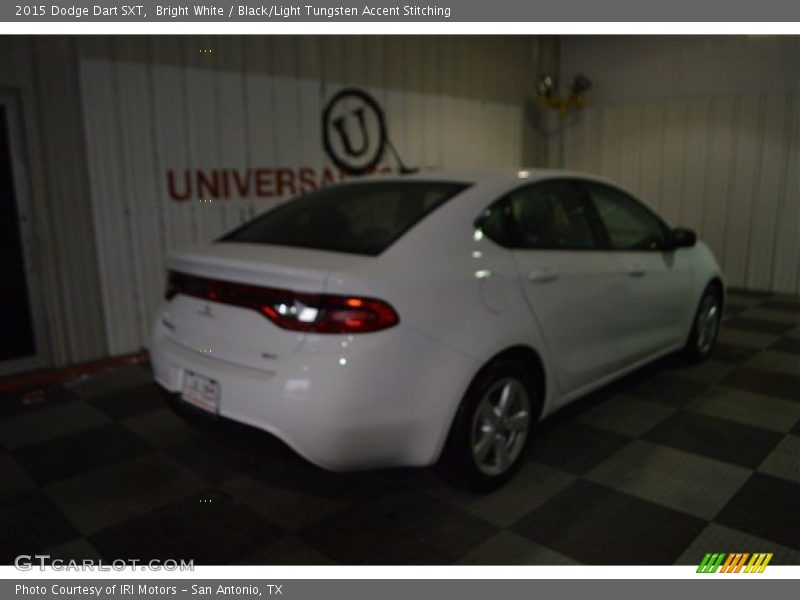 Bright White / Black/Light Tungsten Accent Stitching 2015 Dodge Dart SXT