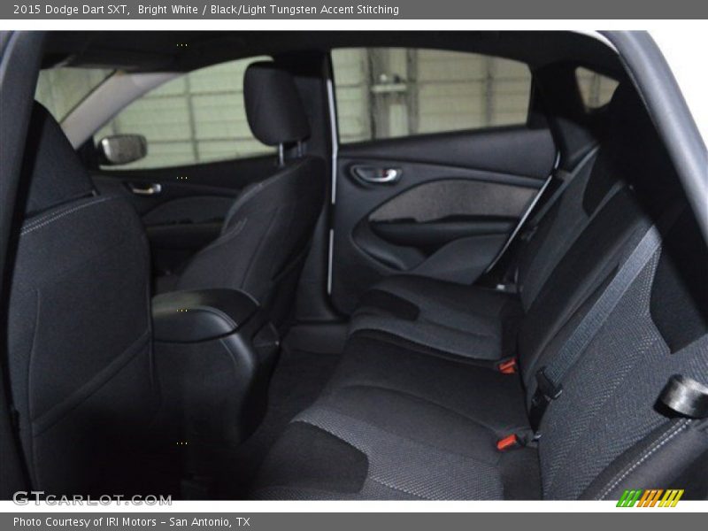 Bright White / Black/Light Tungsten Accent Stitching 2015 Dodge Dart SXT