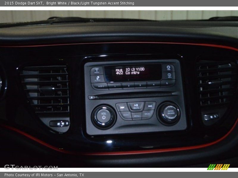 Bright White / Black/Light Tungsten Accent Stitching 2015 Dodge Dart SXT