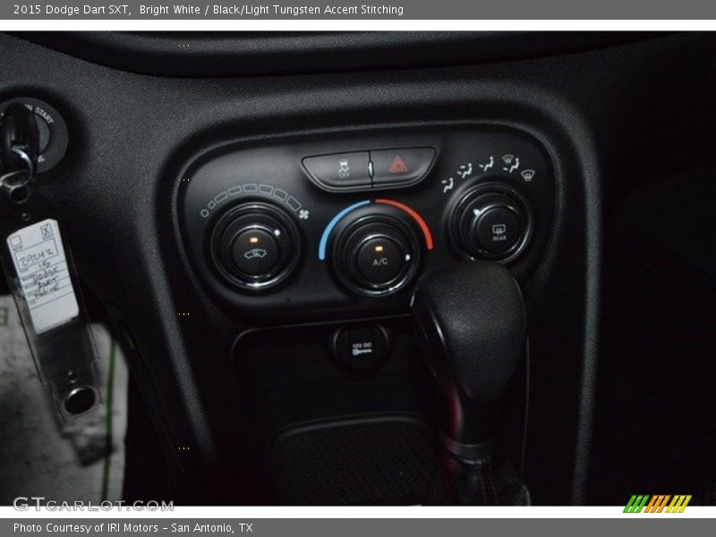Bright White / Black/Light Tungsten Accent Stitching 2015 Dodge Dart SXT