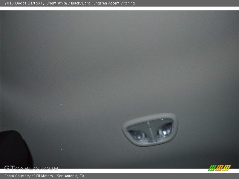 Bright White / Black/Light Tungsten Accent Stitching 2015 Dodge Dart SXT