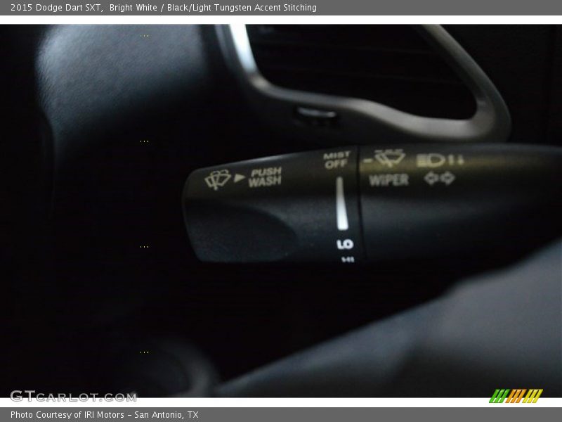 Bright White / Black/Light Tungsten Accent Stitching 2015 Dodge Dart SXT