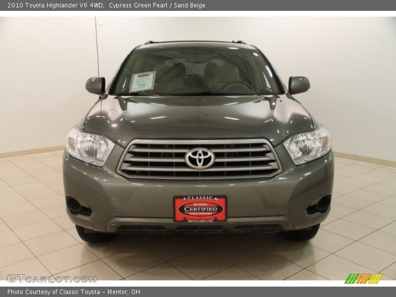 Cypress Green Pearl / Sand Beige 2010 Toyota Highlander V6 4WD