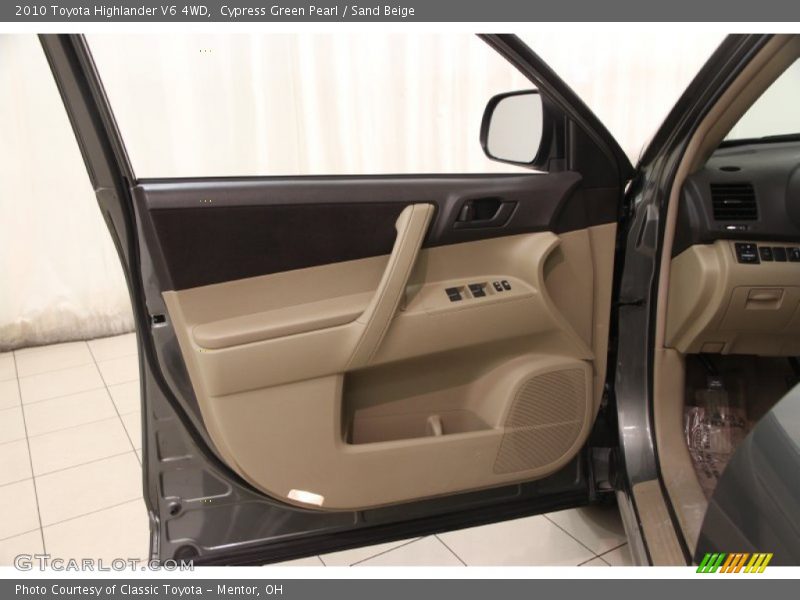 Cypress Green Pearl / Sand Beige 2010 Toyota Highlander V6 4WD
