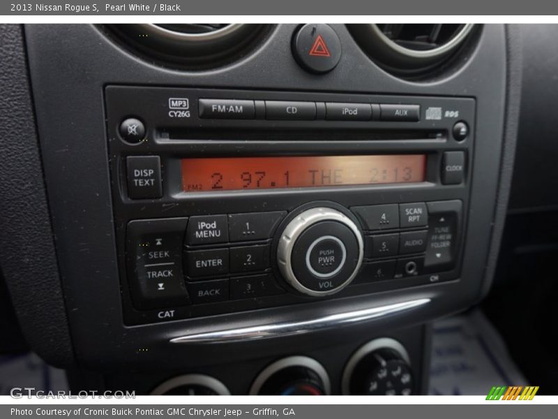Pearl White / Black 2013 Nissan Rogue S