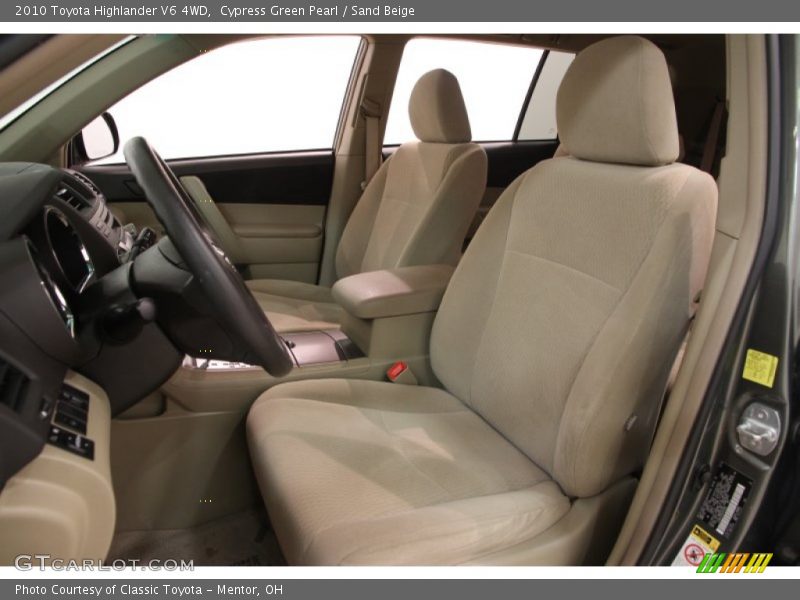Cypress Green Pearl / Sand Beige 2010 Toyota Highlander V6 4WD