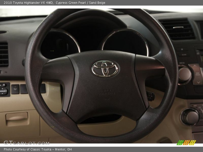 Cypress Green Pearl / Sand Beige 2010 Toyota Highlander V6 4WD