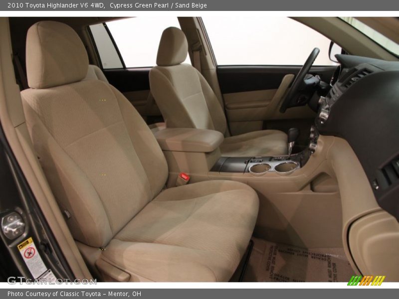 Cypress Green Pearl / Sand Beige 2010 Toyota Highlander V6 4WD