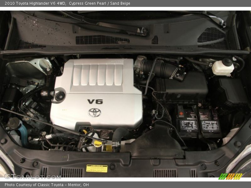 Cypress Green Pearl / Sand Beige 2010 Toyota Highlander V6 4WD