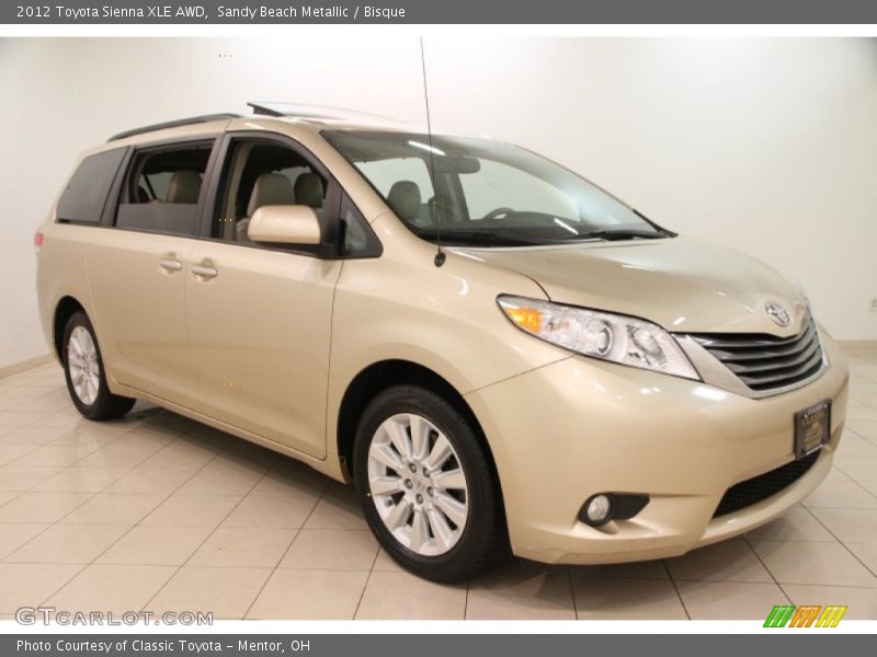 Sandy Beach Metallic / Bisque 2012 Toyota Sienna XLE AWD