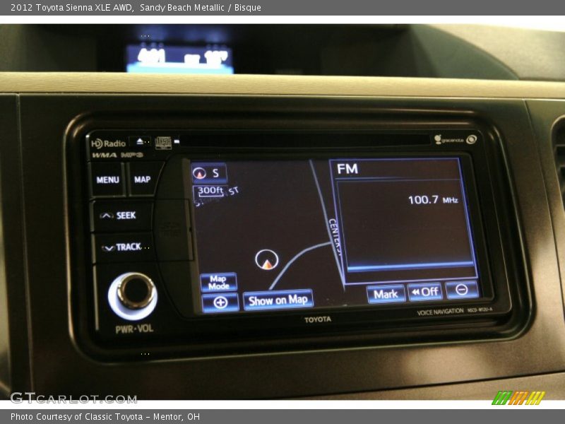 Navigation of 2012 Sienna XLE AWD