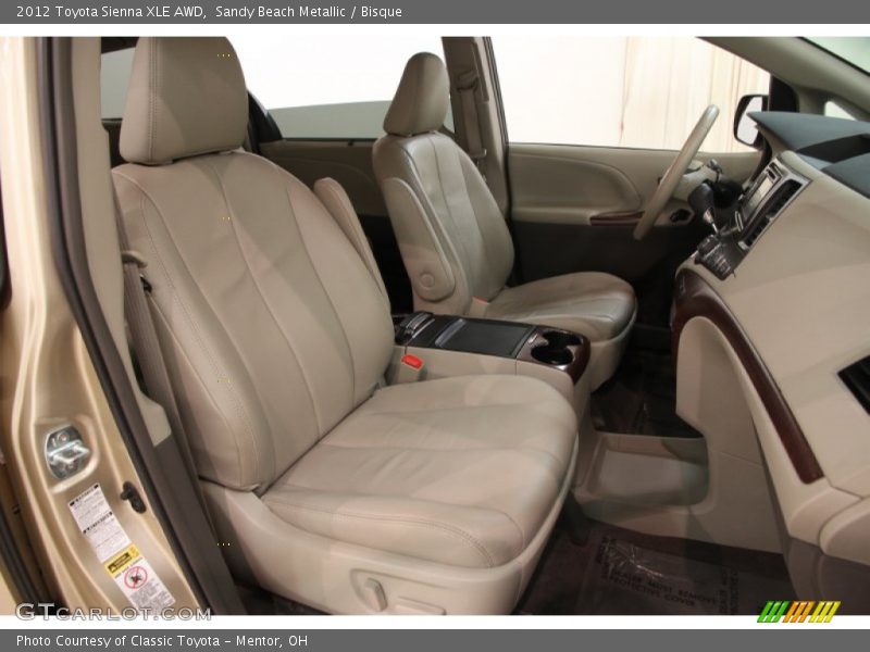 Front Seat of 2012 Sienna XLE AWD
