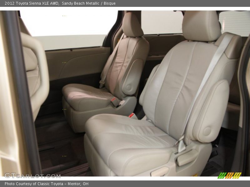 Rear Seat of 2012 Sienna XLE AWD